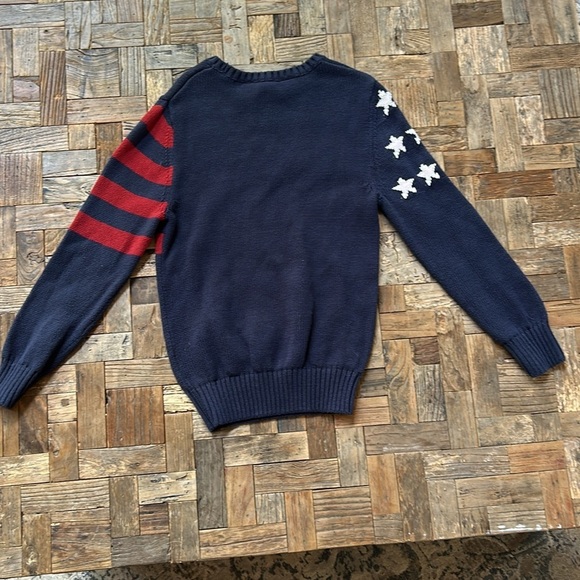 Americana Flag Cotton Crewneck Kids Unisex Sweater Size 6 - Picture 7 of 7